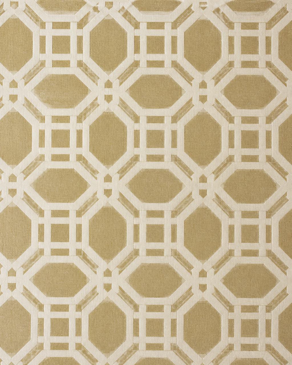 Geometric wallpaper pattern on an accent wall of a modern Coimbatore apartment